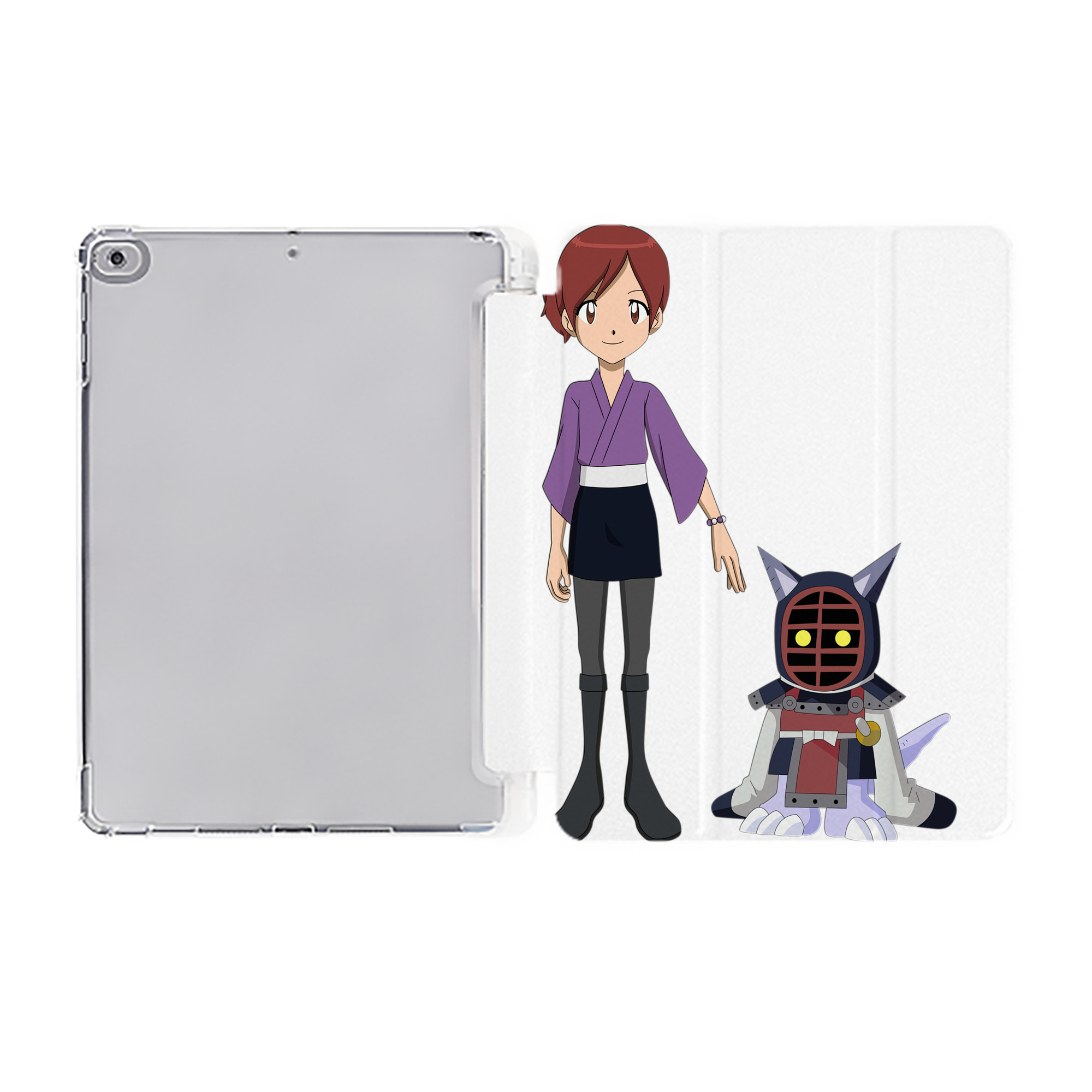 （画像用） Digimon デジタルモンスター/デジモン IPad ケース ペン収納付き 三つ折りスタンド PUレザー×シリコン 対応機種9.5/10.5/10.9インチ